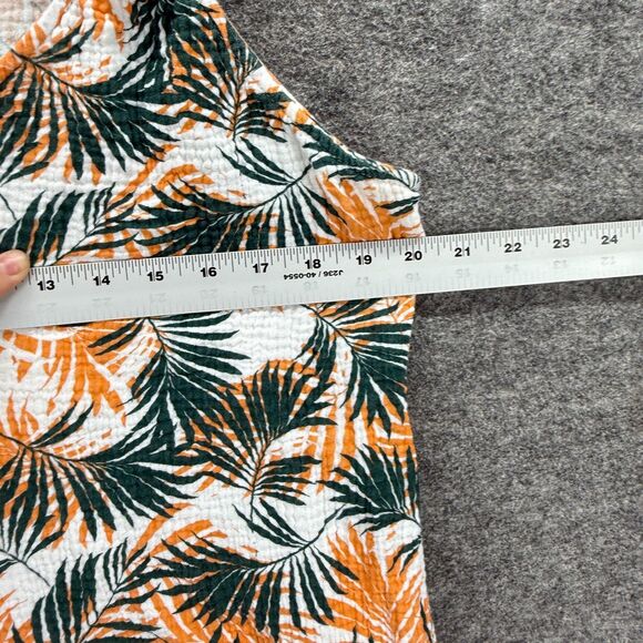 Serra Dress Women M Medium White Floral Shift Midi V-Neck Sleeveless Cotton - Picture 4 of 5